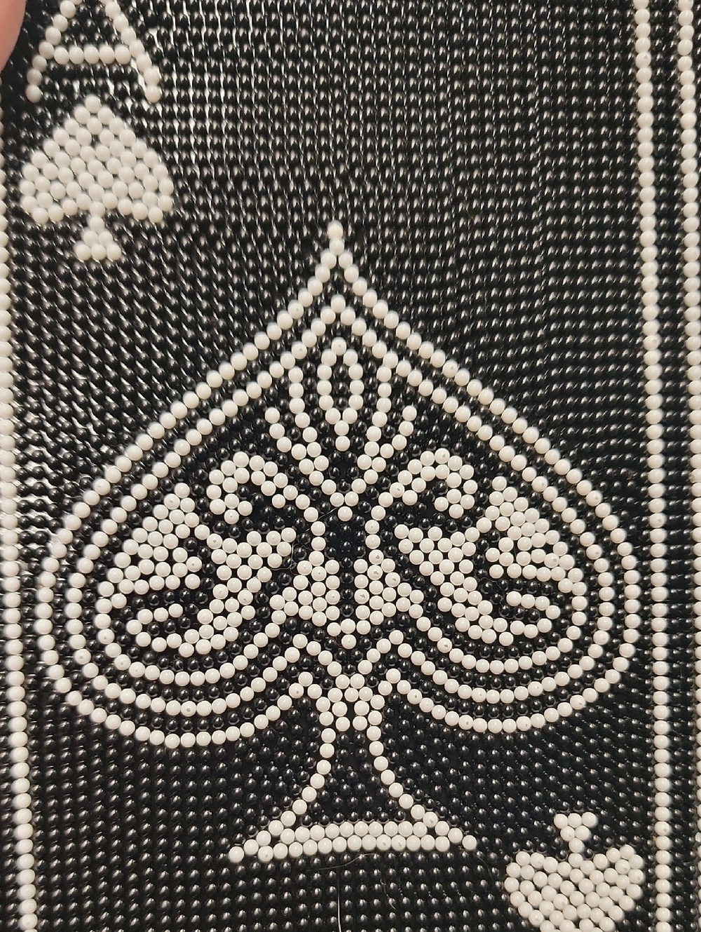 Ace of Spades Rhinestone Clutch - Black & White - Picture 3 of 4